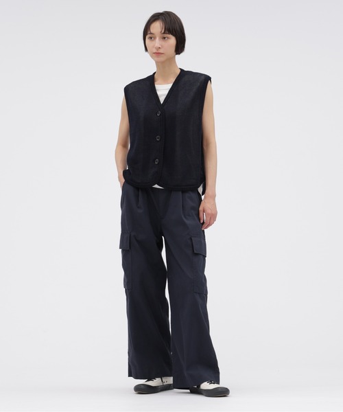 MHL.(エムエイチエル)の「WASHED COTTON NYLON(その他パンツ・レディース・チャコール/ネイビー・0/1/2/3)」の2枚目の写真