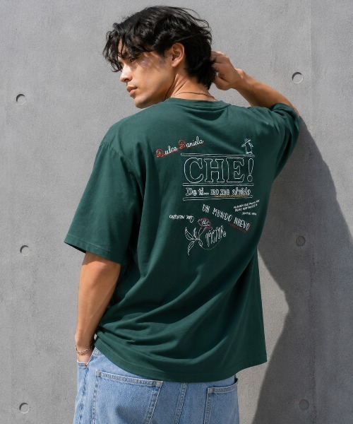 ARTCHIVES MALIBU(アートカイブス マリブ)の「【Machined Handiwork by DANIELA MARIBEL / ダニエラ マリベル】CHE TEE(Tシャツ/カットソー・レディース・ホワイト/グレー/グリーン・S/M/L/XS)」の1枚目の写真