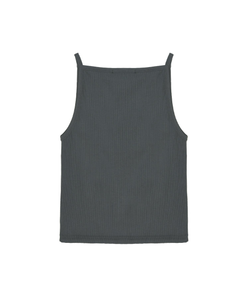 NICK&NICOLE(ニックアンドニコール)の「BOAT NECK SLEEVELESS TOP_CHACOAL(Tシャツ/カットソー・レディース・その他・FREE)」の2枚目の写真