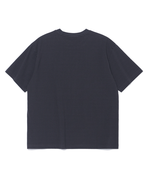 RAYFIKERS(レイフィカース)の「ストライプスモール刺繍クロップショートスリーブ MQ2TU277_CHARCOAL(Tシャツ/カットソー・メンズ・その他・100/95)」の2枚目の写真