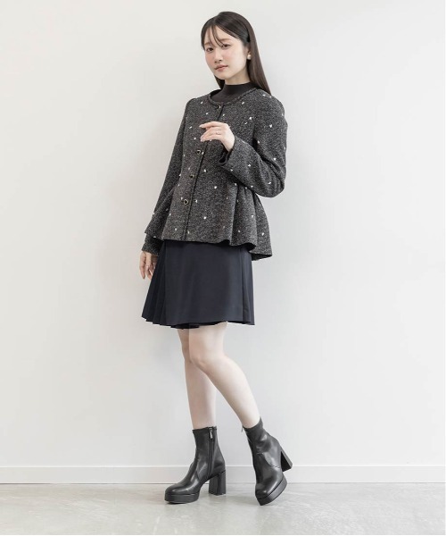 RANDA(ランダ)の「サイドプリーツミニスカート(スカート・レディース・ブラウン/グレー・0/1)」の12枚目の写真