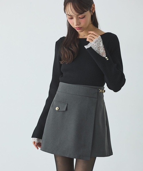 SOELA(ソエラ)の「【SOELA】ビット付スカート/WEB限定(スカート・レディース・ブラウン/ブラック/チャコールグレー・S/M)」の9枚目の写真