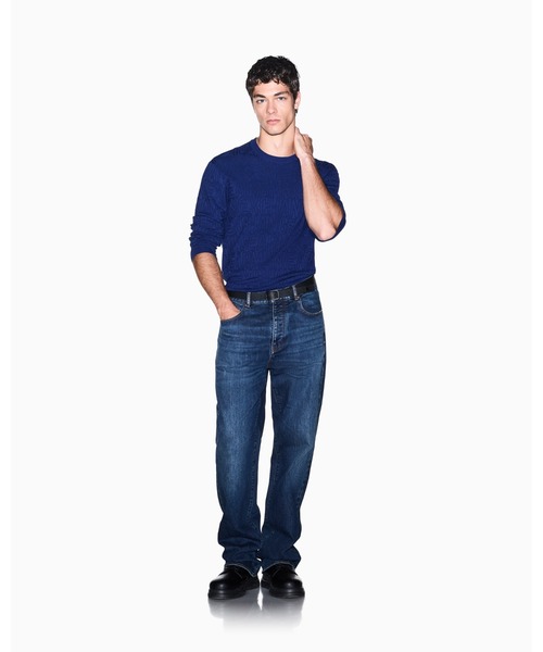 ARMANI EXCHANGE(アルマーニエクスチェンジ)の「【A|X アルマーニ エクスチェンジ】オールオーバージャカードロゴ ニットプルオーバー(ニット/セーター・メンズ・ブラック・X-SMALL/X-LARGE/SMALL/MEDIUM/LARGE)」の13枚目の写真