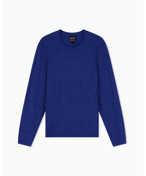 ARMANI EXCHANGE(アルマーニエクスチェンジ)の「【A|X アルマーニ エクスチェンジ】オールオーバージャカードロゴ ニットプルオーバー(ニット/セーター・メンズ・ブラック・X-SMALL/X-LARGE/SMALL/MEDIUM/LARGE)」の14枚目の写真