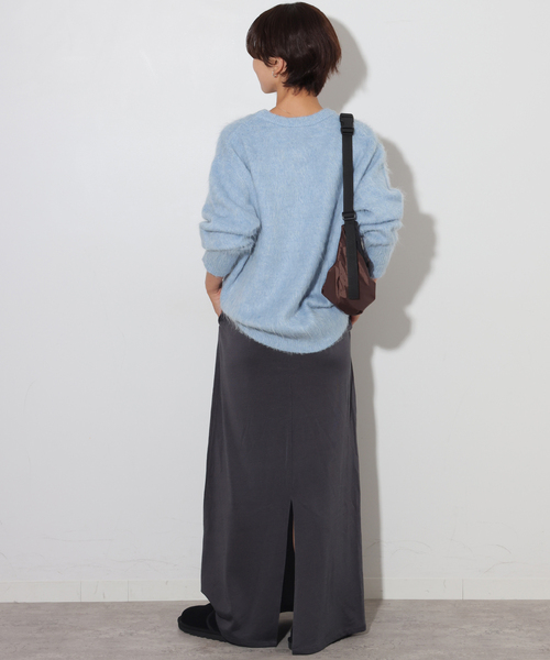 JOURNAL STANDARD relume(ジャーナルスタンダード レリューム)の「《一部WEB限定》シャギークルーネックプルオーバー(ニット/セーター・レディース・ライトグレー/サックスブルー/ピンク/イエロー・FREE)」の13枚目の写真