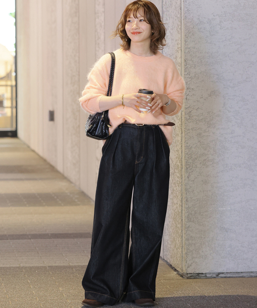 JOURNAL STANDARD relume(ジャーナルスタンダード レリューム)の「《一部WEB限定》シャギークルーネックプルオーバー(ニット/セーター・レディース・ライトグレー/サックスブルー/ピンク/イエロー・FREE)」の18枚目の写真