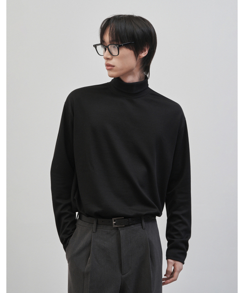 WORK ON BODY OFF（ワークオンボディオフ）の「レスティッド セミオーバーフィット タートルネックニット [ブラック]（ニット/セーター・メンズ・ブラック・SMALL/MEDIUM/LARGE/X-LARGE）」の5枚目の写真