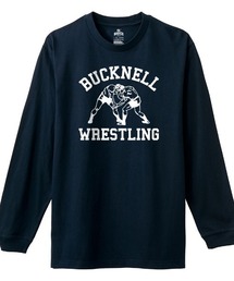 Ol' Basics（オール・ベーシックス） 長袖Tシャツ BUCKNELL ロゴ イラスト プリント 袖リブ ロンT ロングTシャツ トップス カットソー メンズ ユニセックス