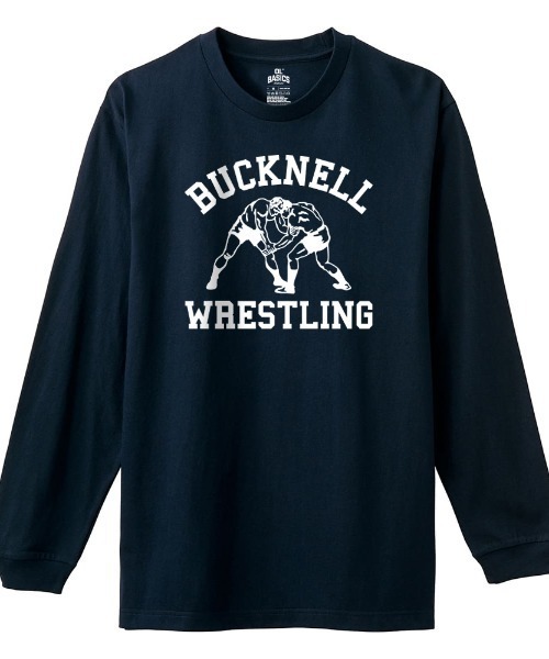 Ol' Basics(オールベーシックス)の「Ol' Basics(オール・ベーシックス) 長袖Tシャツ BUCKNELL ロゴ イラスト プリント 袖リブ ロンT ロングTシャツ トップス カットソー メンズ ユニセックス(Tシャツ/カットソー・メンズ・スミクロ/アーミー/ネイビー/ヘザーグレー・M/XL/L)」の4枚目の写真