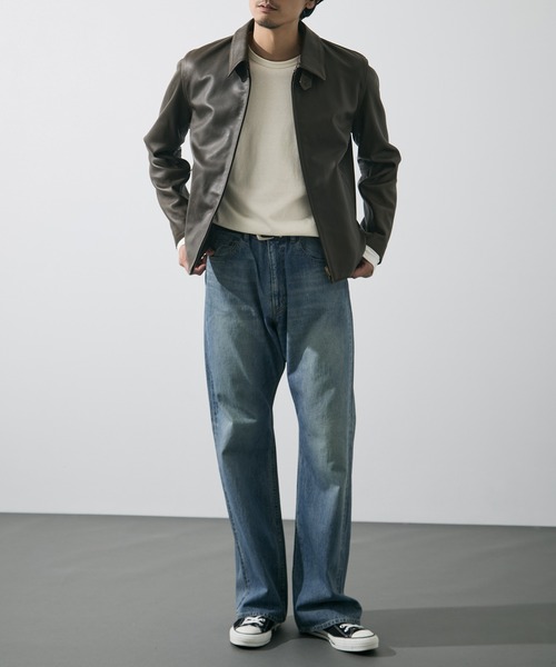 YLEVE(イレーヴ)の「【YLEVE/イレーヴ】SHEEP AVIATOR LEATHER JACKET(ブルゾン・メンズ・ダークブラウン・4)」の9枚目の写真