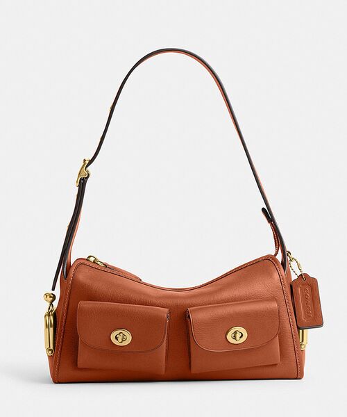 COACH（コーチ）の「ターンロック ハバーサック バッグ 27（ショルダーバッグ・レディース・ブラウン系その他・ONE）」の2枚目の写真