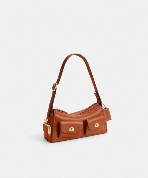 COACH（コーチ）の「ターンロック ハバーサック バッグ 27（ショルダーバッグ・レディース・ブラウン系その他・ONE）」の6枚目の写真
