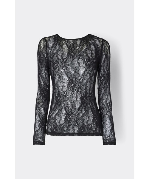 Intimissimi（インティミッシミ）の「ストレッチレース ロングスリーブ トップス（ニット/セーター・レディース・モカ/ブラック・S/L/M）」の6枚目の写真