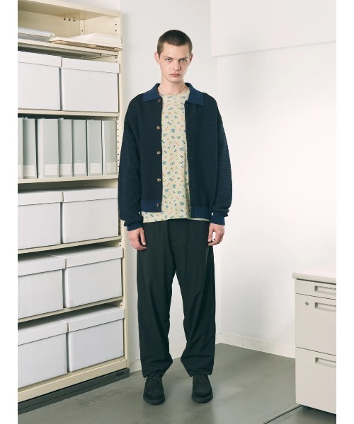 PHINGERIN(フィンガリン)の「PHINGERIN MULTI KNIT SHIRT JACKET (PD-262-KN-051)(カーディガン/ボレロ・メンズ・ネイビー・LARGE/MEDIUM)」の6枚目の写真