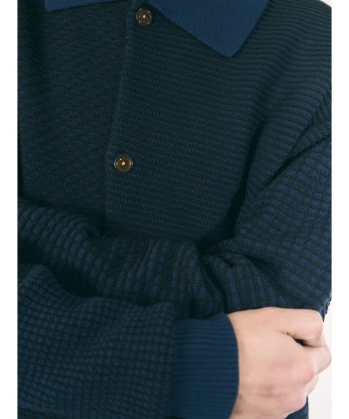 PHINGERIN(フィンガリン)の「PHINGERIN MULTI KNIT SHIRT JACKET (PD-262-KN-051)(カーディガン/ボレロ・メンズ・ネイビー・LARGE/MEDIUM)」の10枚目の写真