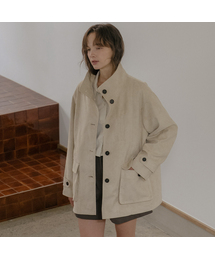 Suede utility half jacket [TIFA06JK01]_Light beige