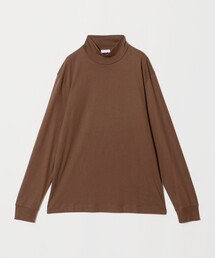 <SUNSPEL>ブラッシュドコットン ロングスリーブ モックネックTシャツ