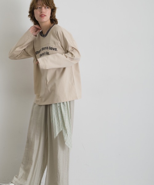 le colis(ルコリ)の「天竺フットボール ロンTEE(Tシャツ/カットソー・レディース・チャコールグレー/テラコッタ/ベージュ・FREE)」の5枚目の写真