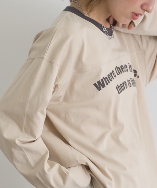 le colis(ルコリ)の「天竺フットボール ロンTEE(Tシャツ/カットソー・レディース・チャコールグレー/テラコッタ/ベージュ・FREE)」の8枚目の写真