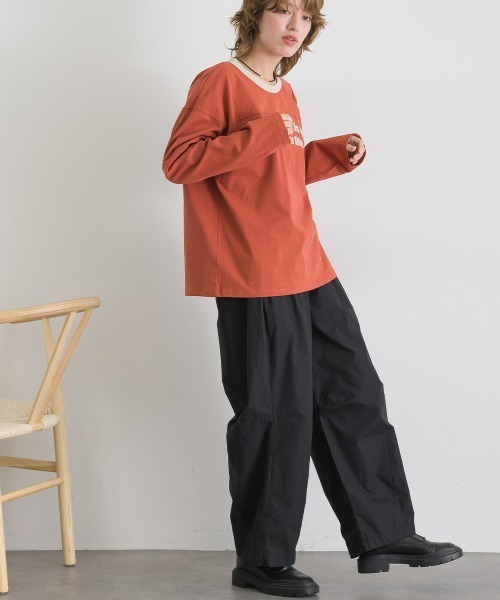 le colis(ルコリ)の「天竺フットボール ロンTEE(Tシャツ/カットソー・レディース・チャコールグレー/テラコッタ/ベージュ・FREE)」の11枚目の写真