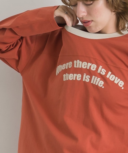 le colis(ルコリ)の「天竺フットボール ロンTEE(Tシャツ/カットソー・レディース・チャコールグレー/テラコッタ/ベージュ・FREE)」の14枚目の写真