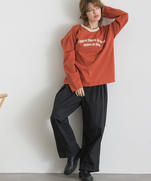 le colis(ルコリ)の「天竺フットボール ロンTEE(Tシャツ/カットソー・レディース・チャコールグレー/テラコッタ/ベージュ・FREE)」の15枚目の写真
