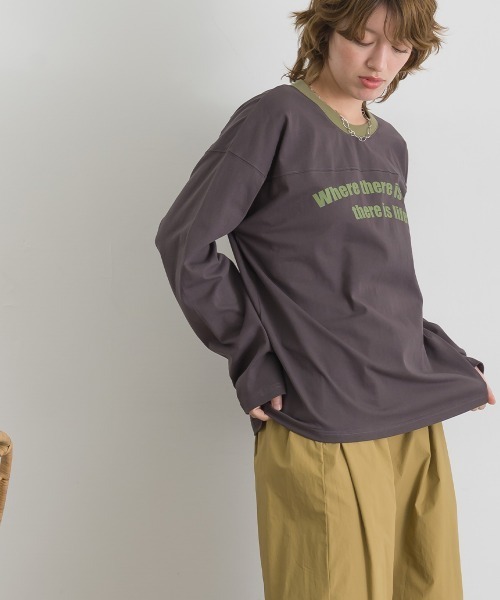 le colis(ルコリ)の「天竺フットボール ロンTEE(Tシャツ/カットソー・レディース・チャコールグレー/テラコッタ/ベージュ・FREE)」の17枚目の写真