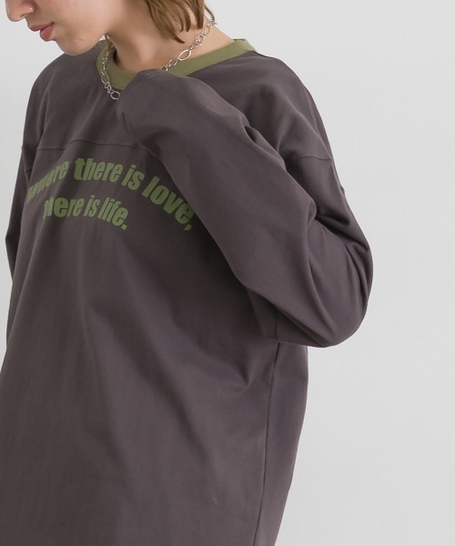 le colis(ルコリ)の「天竺フットボール ロンTEE(Tシャツ/カットソー・レディース・チャコールグレー/テラコッタ/ベージュ・FREE)」の19枚目の写真
