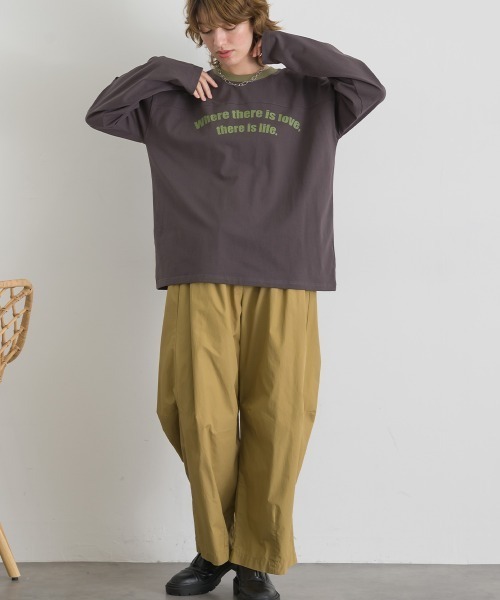 le colis(ルコリ)の「天竺フットボール ロンTEE(Tシャツ/カットソー・レディース・チャコールグレー/テラコッタ/ベージュ・FREE)」の21枚目の写真