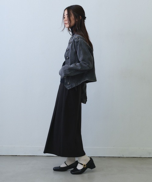 Clum(クルム)の「vintage napoleon denim jacket / ヴィンテージナポレオンデニムジャケット(ミリタリージャケット・レディース・ブラック・MEDIUM/LARGE/X-LARGE)」の9枚目の写真