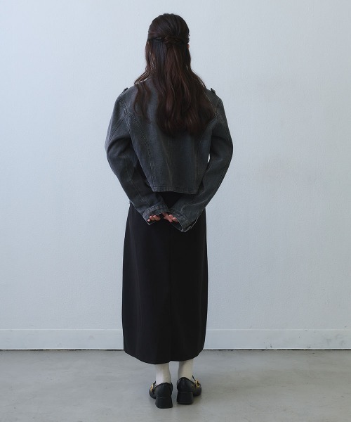 Clum(クルム)の「vintage napoleon denim jacket / ヴィンテージナポレオンデニムジャケット(ミリタリージャケット・レディース・ブラック・MEDIUM/LARGE/X-LARGE)」の11枚目の写真