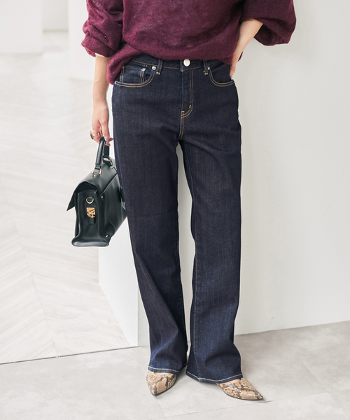 Spick & Span(スピックアンドスパン)の「《全新色 / 追加》RED CARD TOKYO Anniversary Straight(デニムパンツ・レディース・ネイビー/ダークブルー・25/24/23/26)」の1枚目の写真