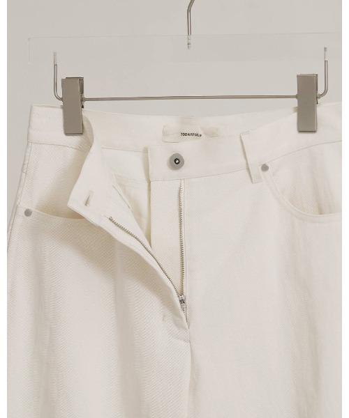 TODAYFUL（トゥデイフル）の「TODAYFUL Cottontwill Cocoon Pants（その他パンツ・レディース・オフホワイト/ブラック/ベージュ・38/36）」の5枚目の写真