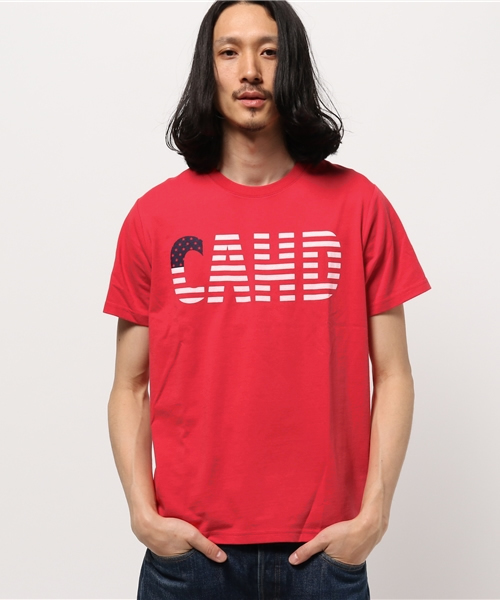 RODEO CROWNS WIDE BOWL（ロデオクラウンズワイドボウル）の「CAHD ロゴ Tシャツ（Tシャツ/カットソー・メンズ・レッド/ホワイト/イエロー・LARGE/X-LARGE/MEDIUM）」の3枚目の写真