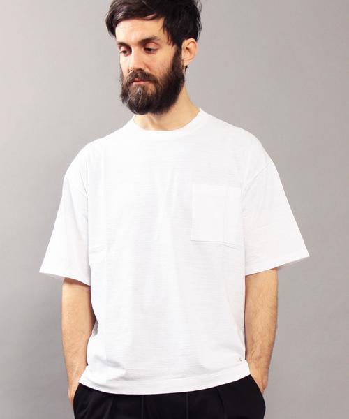 BEAUTY&YOUTH UNITED ARROWS（ビューティーアンドユースユナイテッドアローズ）の「BY ∴ エアスラブ ワイド Tシャツ◆（Tシャツ/カットソー・メンズ・ホワイト/ブラック/ライトグレー/オリーブ・LARGE/MEDIUM/SMALL）」の17枚目の写真