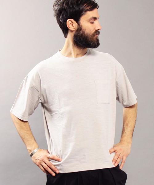 BEAUTY&YOUTH UNITED ARROWS（ビューティーアンドユースユナイテッドアローズ）の「BY ∴ エアスラブ ワイド Tシャツ◆（Tシャツ/カットソー・メンズ・ホワイト/ブラック/ライトグレー/オリーブ・LARGE/MEDIUM/SMALL）」の13枚目の写真