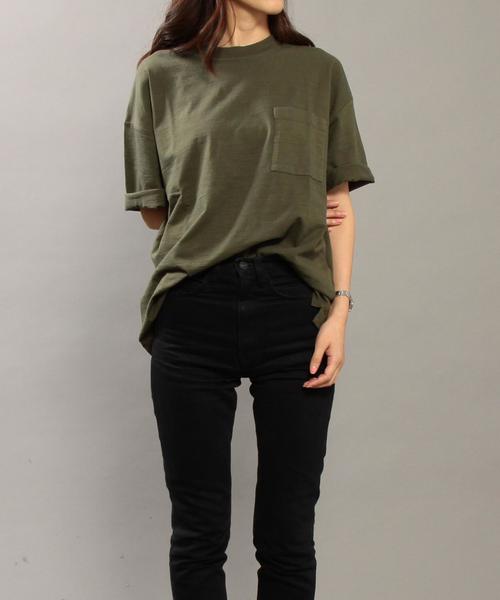 BEAUTY&YOUTH UNITED ARROWS（ビューティーアンドユースユナイテッドアローズ）の「BY ∴ エアスラブ ワイド Tシャツ◆（Tシャツ/カットソー・メンズ・ホワイト/ブラック/ライトグレー/オリーブ・LARGE/MEDIUM/SMALL）」の16枚目の写真