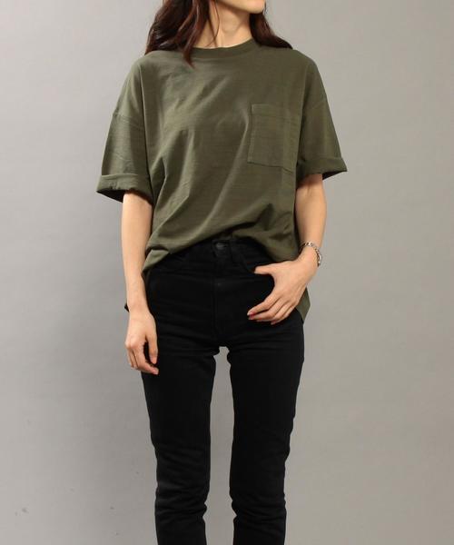 BEAUTY&YOUTH UNITED ARROWS（ビューティーアンドユースユナイテッドアローズ）の「BY ∴ エアスラブ ワイド Tシャツ◆（Tシャツ/カットソー・メンズ・ホワイト/ブラック/ライトグレー/オリーブ・LARGE/MEDIUM/SMALL）」の5枚目の写真