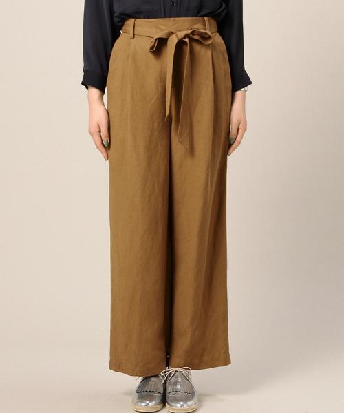 BEAUTY&YOUTH UNITED ARROWS（ビューティーアンドユースユナイテッドアローズ）の「BY タックワイドリボンパンツ 2◆（その他パンツ・レディース・ブラック/ブラウン/ネイビー・SMALL/MEDIUM）」の5枚目の写真