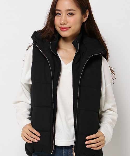 VENCEEXCHANGE（ヴァンスエクスチェンジ）の「Eピーチ中綿ベスト（ブルゾン・レディース・ネイビー/ブラック・LARGE/MEDIUM）」の2枚目の写真