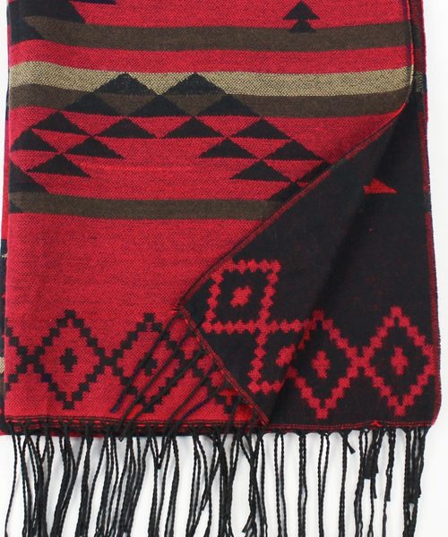 reca（レカ）の「オルテガ柄リバーシブルストール（ストール/ショール・レディース・レッド/ブラック/ネイビー/グレー・FREE）」の17枚目の写真