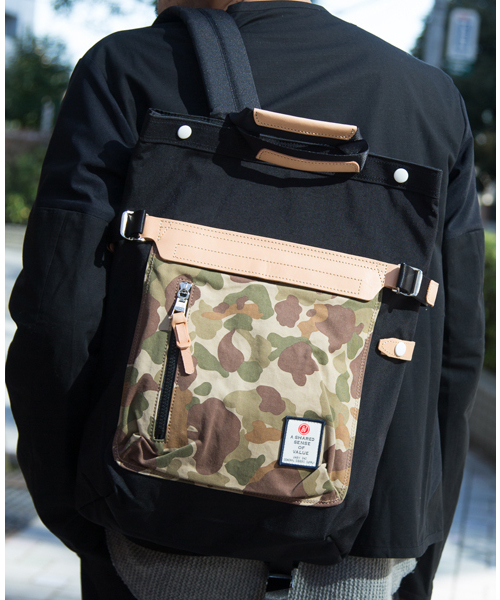 AS2OV(アッソブ)の「【AS2OV】HI DENSITY CORDURA NYLON 2WAY BAG/コーデュラナイロンバックパック/091403(バックパック/リュック・メンズ・ブラック/バーガンディー/カーキ/マルチ/ベージュ/ネイビー・FREE)」の6枚目の写真