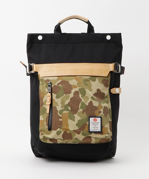 AS2OV(アッソブ)の「【AS2OV】HI DENSITY CORDURA NYLON 2WAY BAG/コーデュラナイロンバックパック/091403(バックパック/リュック・メンズ・ブラック/バーガンディー/カーキ/マルチ/ベージュ/ネイビー・FREE)」の9枚目の写真