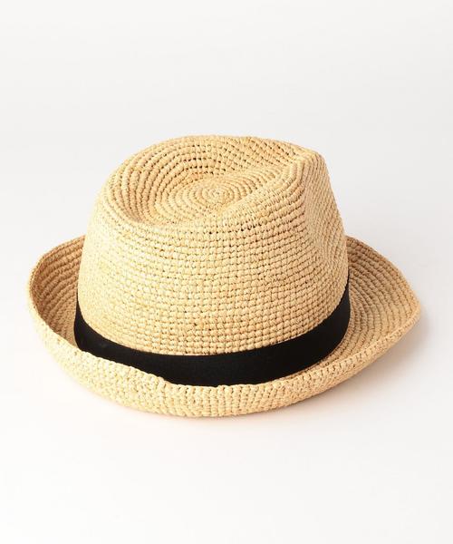 BEAUTY&YOUTH UNITED ARROWS（ビューティーアンドユースユナイテッドアローズ）の「BY ラフィアテープハット ◆（ハット・レディース・ベージュ/ダークブラウン・FREE）」の4枚目の写真