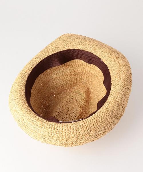 BEAUTY&YOUTH UNITED ARROWS（ビューティーアンドユースユナイテッドアローズ）の「BY ラフィアテープハット ◆（ハット・レディース・ベージュ/ダークブラウン・FREE）」の6枚目の写真
