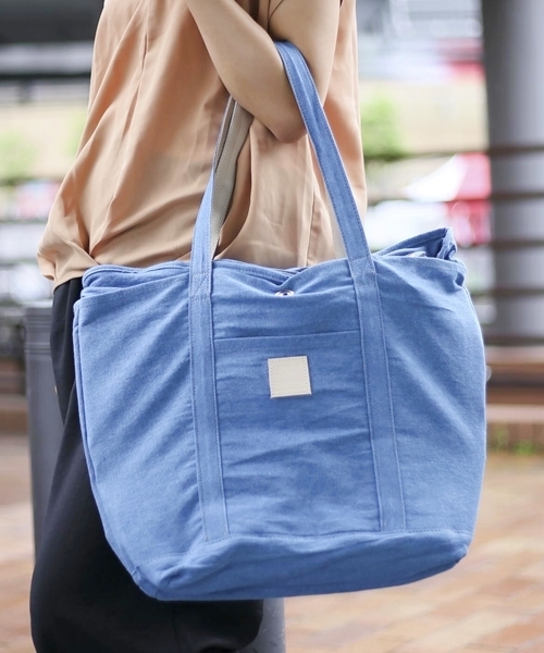 Anello アネロ の Giordano Anello コットンキャンバストートバッグ ポーチ付き トートバッグ Wear