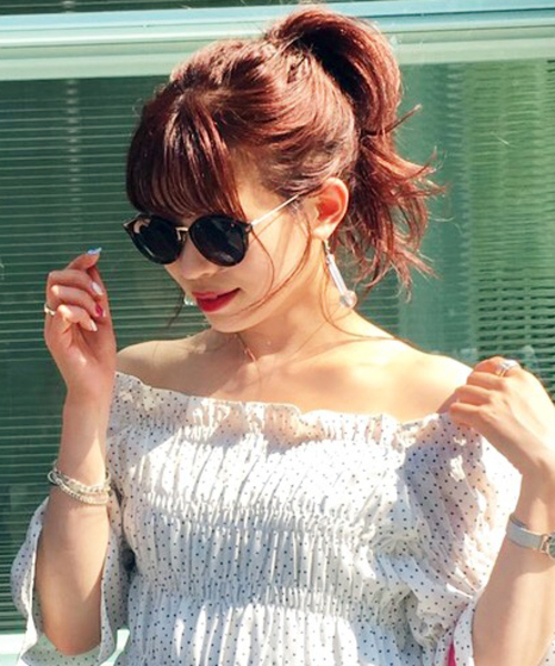 archives（アルシーヴ）の「ファッショングラスデミフレーム（サングラス・レディース・ブラック系その他/アイボリー・MEDIUM）」の13枚目の写真