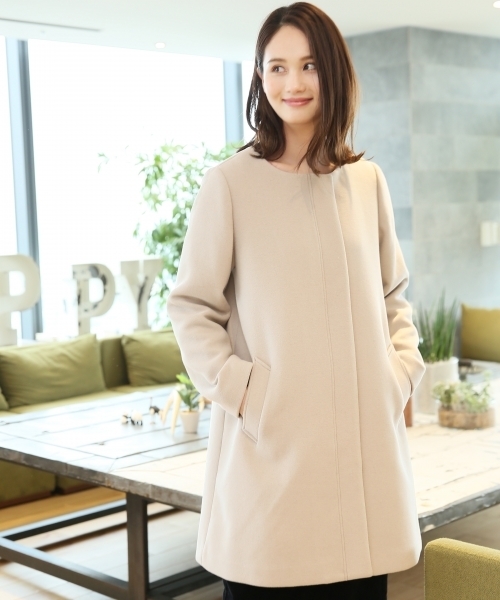 GLOBAL WORK（グローバルワーク）の「2WAYメルトンフードコート/752404（その他アウター・レディース・レッド/ライトグレー/ネイビー/チャコールグレー/ライトベージュ/ダークグレー/グレー系その他7・LARGE/MEDIUM/SMALL）」の5枚目の写真