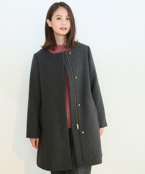 GLOBAL WORK（グローバルワーク）の「2WAYメルトンフードコート/752404（その他アウター・レディース・レッド/ライトグレー/ネイビー/チャコールグレー/ライトベージュ/ダークグレー/グレー系その他7・LARGE/MEDIUM/SMALL）」の11枚目の写真