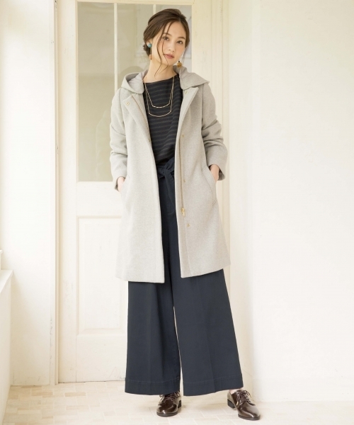 GLOBAL WORK（グローバルワーク）の「2WAYメルトンフードコート/752404（その他アウター・レディース・レッド/ライトグレー/ネイビー/チャコールグレー/ライトベージュ/ダークグレー/グレー系その他7・LARGE/MEDIUM/SMALL）」の19枚目の写真